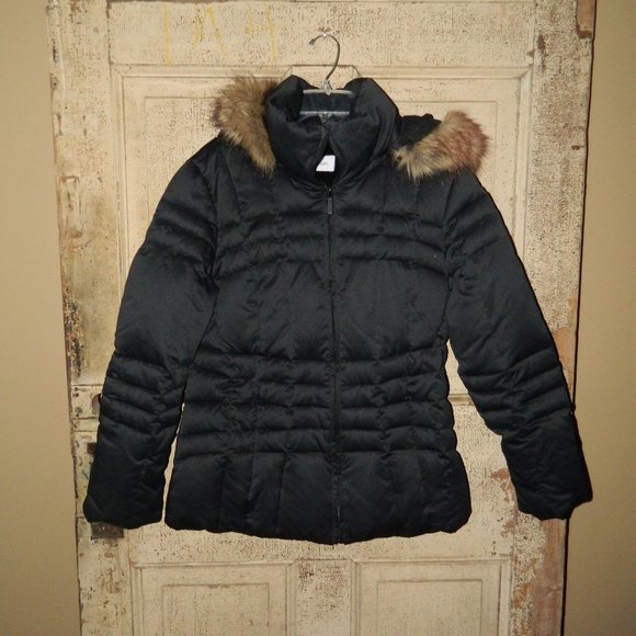 Calvin Klein Duck Down Hooded Puffer Coat Jacket Size Large - Picture 1 of 6